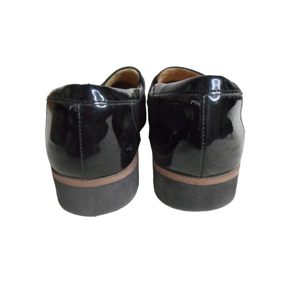 Naturalizer ZOREN Womens Black Penny Loafers Microfiber/Patent Wedge Sz 9M - Picture 3 of 8